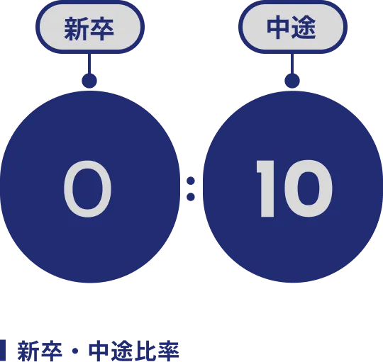 新卒・中途比率